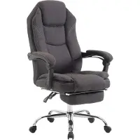 BellaFurn Silla de oficina ergonómica - Silla de escritorio - Respaldo y reposapiés ajustables | Color: gris oscuro