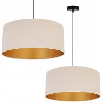 Light11 HOME Lámpara colgante, lámpara de techo, pantalla de lámpara de terciopelo dorado