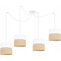 Light11 HOME Lámpara colgante con diseño de araña, pantalla blanca de 20 cm
