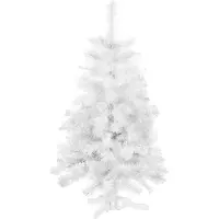 Springos Árbol de Navidad artificial - 120 cm | Abeto blanco con base estable | Árbol de Navidad para una decoración navideña elegante en el salón