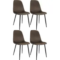 BellaFurn Conjunto de 4 sillas de comedor de terciopelo – sillas para la cocina – elegantes y cómodas – estructura de metal resistente