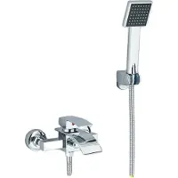 OEM Grifo de bañera de montaje en pared, con un solo mando, válvula de cerámica y acabado cromado