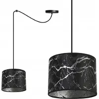 Light11 HOME Lámpara de techo con forma de araña, pantalla de mármol plateado