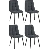 BellaFurn Juego de cuatro cómodas sillas para comedor, también aptas para la cocina, con un diseño elegante