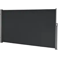 In And OutdoorMatch Protector para parabrisas Sierra – Toldos laterales extensibles – 300 x 160 cm – Gris antracita y – Acero y tela