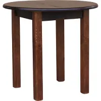 Koma Tools Mesa redonda, madera de pino, Ø 90 cm, tono nogal