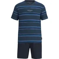 Tom Tailor Pijama corto azul / blanco