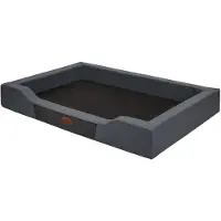 TexCorp Cama para perros Deluxe XXL – 120 x 80 cm, extra grande, impermeable y cómoda, con certificación , funda desmontable, ideal para perros grandes – Gris