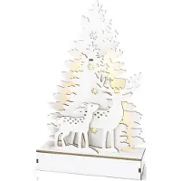 Retlux Decoración navideña RXL 461, motivo: bosque decorativo, 24,5 cm, 5 LEDs, luz cálida