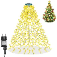 Lapamax Guirnalda de luces para árbol de Navidad, interior, 2 metros, 400 LEDs. Iluminación navideña con 8 modos y temporizador. Luces cálidas para árbol de Navidad con 16 cadenas