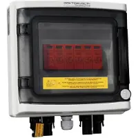 Doktorvolt Caja de conexión solar fotovoltaica, 1000V DC, protección contra sobretensiones para 2 cadenas, marca , modelo 9474