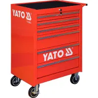 YATO YT-0913, marca Stahl, color rojo, capacidad de 300 kg, diámetro de 12,7 cm, 2 ruedas