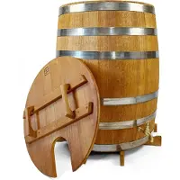 Bonpos Barril de roble para recogida de agua de lluvia 200 L