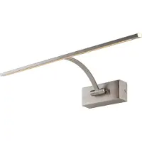 Alpinaluz Aplique de pared LED para iluminación de cuadros, "DALI", 8W, 455mm, 2700K (luz cálida), ángulo de iluminación ajustable, acabado níquel