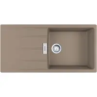 Franke Fregadero empotrable Maris, modelo CNG 611-100, de fragranito, con mando giratorio de acero inoxidable, a partir de 60 cm. Número de artículo: 114.0682.507.