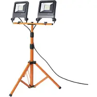 Df Electric Lámpara de trabajo LED LEDV, con trípode, IP65, 2x50W, 9000 lúmenes, 4000K, altura: 1800 mm
