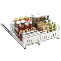 OEM Estante para cocina, diseño extensible y ajustable, estructura de acero duradera, color blanco, 1 unidad