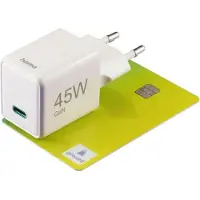 Hama Cargador De Pared Usb-c Super Mini Qc+pd+gan 45w
