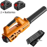 StarTech.com Soplador de hojas a batería - Soplador manual - Inalámbrico - Motor sin escobillas - Alto rendimiento - Soplador turbo/jet - Incluye 2 baterías - Color blanco