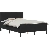 vidaXL Estructura de cama con colchón y cabecero, color negro, 140 x 190 cm, tapizada en terciopelo