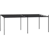 Syfax Cenador con techo retráctil gris antracita 600x300x233 cm