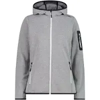 CMP - Women's Jacket Fix Hood with Sleeve Pocket - Forro polar size 34, gris