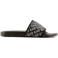 EA7 unisex. 7X000109_AF15125 Chanclas All Over Logo negro (38), Plano, Ninguno, Casual, Beachwear, outlet 2026.