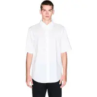 Armani Exchange para hombre. XM001935AF16631U0009 Camisa Regular blanco (XS), Casual, Algodón, Manga corta, outlet 2