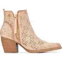 Xti para mujer. 14503702-BEIGE Botines 145037 beige (37), 3 a 5cm, Cordones, Cremallera, Casual, outlet 2026.