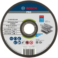 Bosch Disco De Corte De Metal Pro Stainless Steel &amp; Metal 125 X 1 X 22.23 Mm 100 Unidades