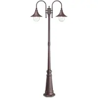 Ideal Lux 246840 CIMA PT2, farol de jardín, casquillo E27, 2x60W, IP43, color café