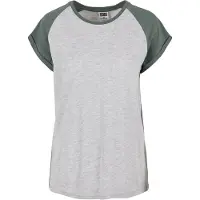 Urban Classics Camiseta gris claro / esmeralda