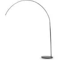 Ideal Lux Lámpara de pie moderna, con estructura metálica negra y un foco E27