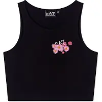 EA7 para niña. 7G000223_AF14880 Top Graphic Series Girl negro (10Años= 142cm), Casual, Algodón, Sin mangas / Tirantes, moda infantil, ou
