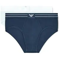 Emporio Armani para hombre. EM000401_AF18884 Set 2 Slips Logolabel azul, turquesa (L), Homewear, Algodón, outlet 2026.
