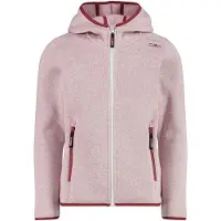 CMP - Girl's Jacket Fix Hood Jacquard Knitted 3H19825 - Forro polar size 116, fucsia