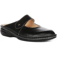 Finn Comfort Zapatos abiertos 'Pantolette Damen 02552 014099 Echtleder in schwarz' negro