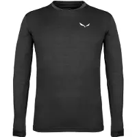 Salewa - Puez Melange Dry L/S Tee - Camiseta funcional size S, negro