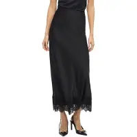 Vila Falda Midi De Cintura Alta Ellette Ankle Lace