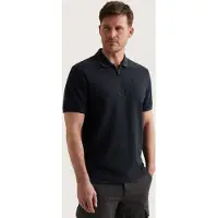 PME Legend Camiseta 'Polo shirt with waffle texture and ribbed collar' azul ahumado