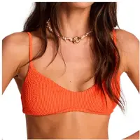 Billabong - Women's Summr High V Brlt - Parte superior de bikini size L, naranja