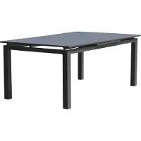 Dcb Garden MIAMI: Mesa de jardín, color gris antracita, aluminio, extensible automáticamente de 180 a 240 cm de largo por 100 cm de ancho, con 1 extensión, para hasta 10 personas, acabado mate