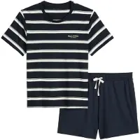 Marc O'Polo Pijama corto 'Mix N Match' azul noche / blanco