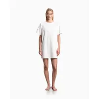 Emporio Armani para mujer. EW004078_AF20244 Vestido Sencillo blanco (XS), Casual, Algodón, Beachwear, Manga corta, outlet 202