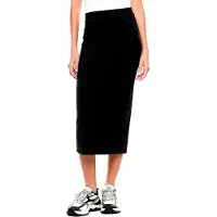 EA7 para mujer. 7W000963_AF12484 Falda larga en punto elástico negro (XXS), Algodón, Clásico, outlet 2026.