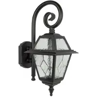 SU-MA Aplique de pared exterior retro, 1xE27, color , IP43, , vidrio decorativo, modelo K 3012/1/N