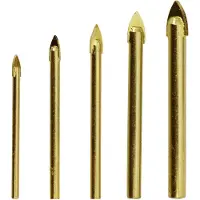 AWTOOLS : Juego de brocas para vidrio y cerámica, 4-10 mm, 5 unidades.