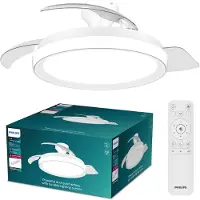 Philips Ventilador de techo LED Bliss, blanco, CC, silencioso