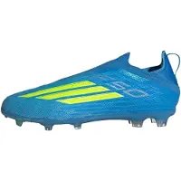 Adidas adidasBota de fútbol sin cordones F50 ELITE césped natural seco 30 1/2 Lucid Ray Blue / Team Solar Yellow 2 / Lucid Aquamarine Niño