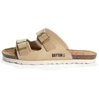 Bayton Zapatos abiertos 'ASTRAKAN' beige / negro